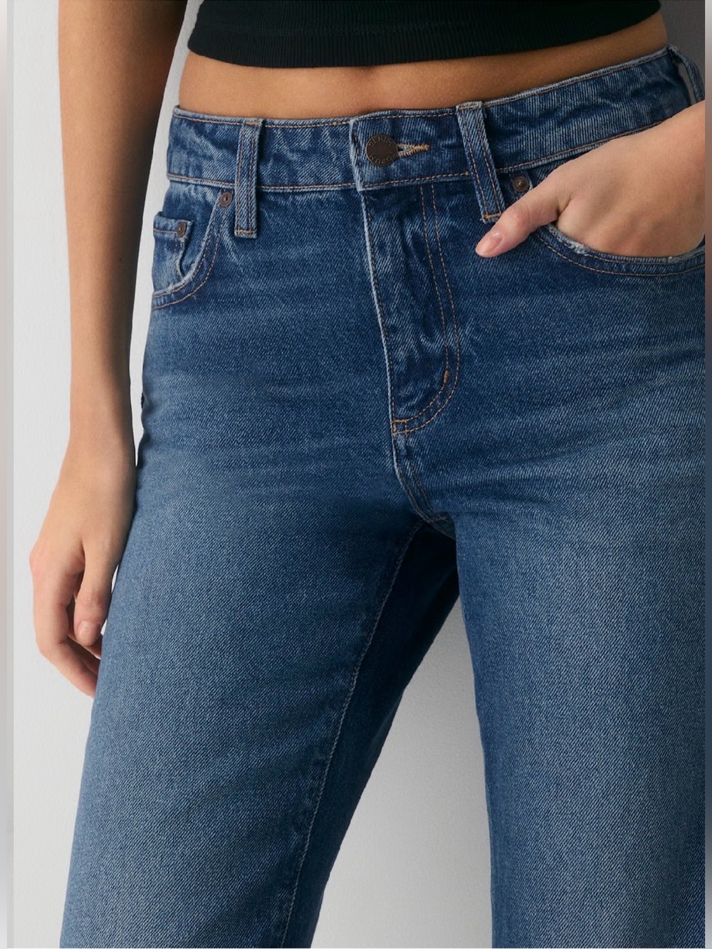 Denim Forum Sharon Mid Straight Dark Blue Vintage NWT 27 - Picture 6 of 11